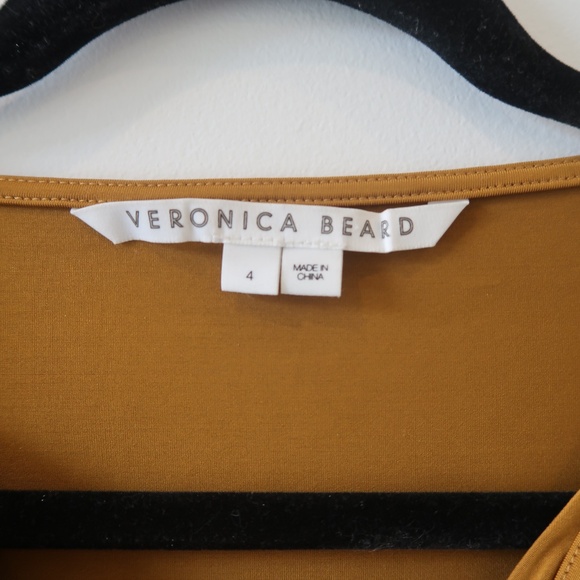 Veronica Beard Long Sleeve Ruched Top in Mustard - Picture 2 of 2
